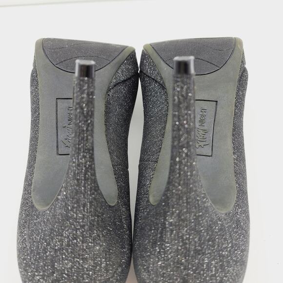 Fioni Night Stiletto High Heels Sparkle Platform Pumps Black, Size 8 PRE-OWNED - Picture 7 of 7